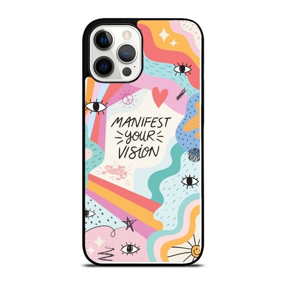 Law Of Attraction_ Manifest Your Vision Cute Motivational Positivity iPhone Case - Picture 1 of 1